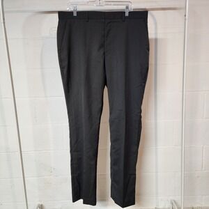 NWT Perry Ellis Men Slim Fit Charcoal Pinstripe Dress Pant 36 x 32 Business Gray